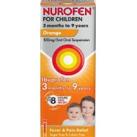 Nurofen Children Suspension Sugar Free 100mg Orange