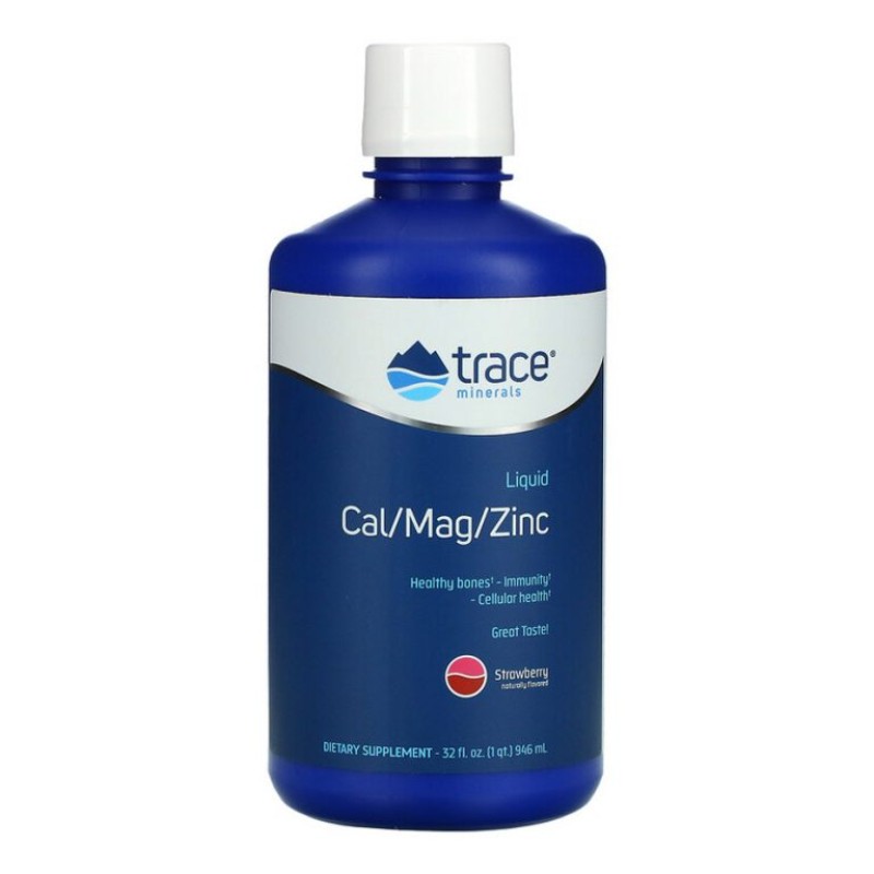 Trace Minerals Liquid Cal/mag/zinc Natural Flavour 16f 473ml