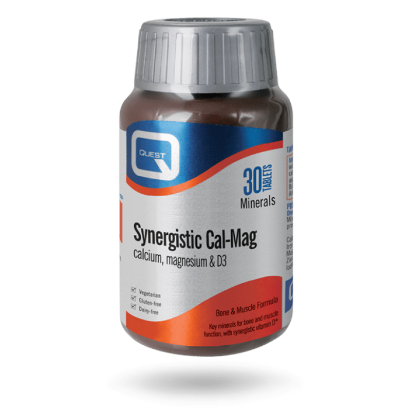  Quest Synergistic Balanced Calcium-Magnesium 30 Tablets