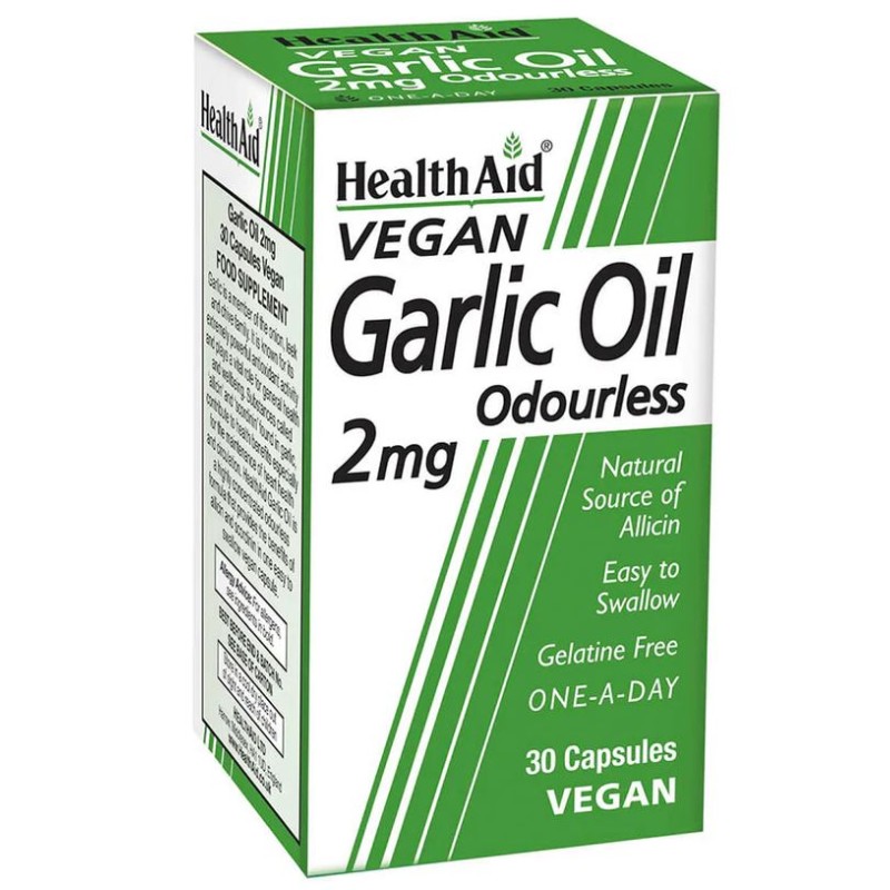 Healthaid Odourless Garlic Oil 2mg 30 Capsules