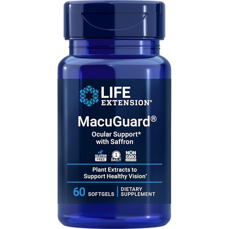 Life Extension MacuGuard Ocular Support With Saffron and Astaxanthin Life Extension MacuGuard Ocular Support With Saffron and Astaxanthin