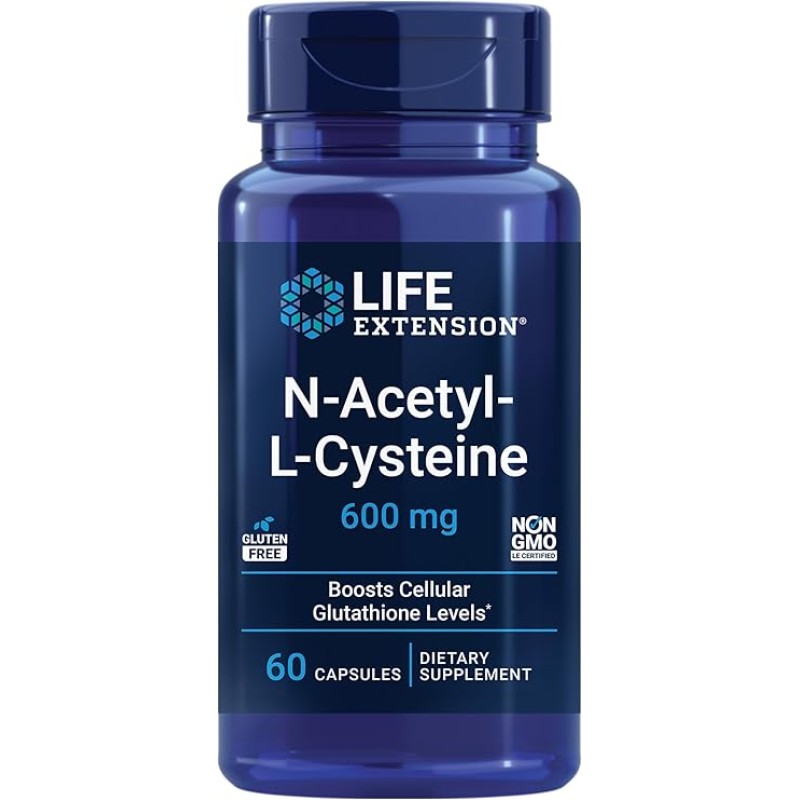 Life Extension NAC-N-Acetyl-L-Cysteine 600mg 60 Capsules Life Extension NAC-N-Acetyl-L-Cysteine 600mg 60 Capsules