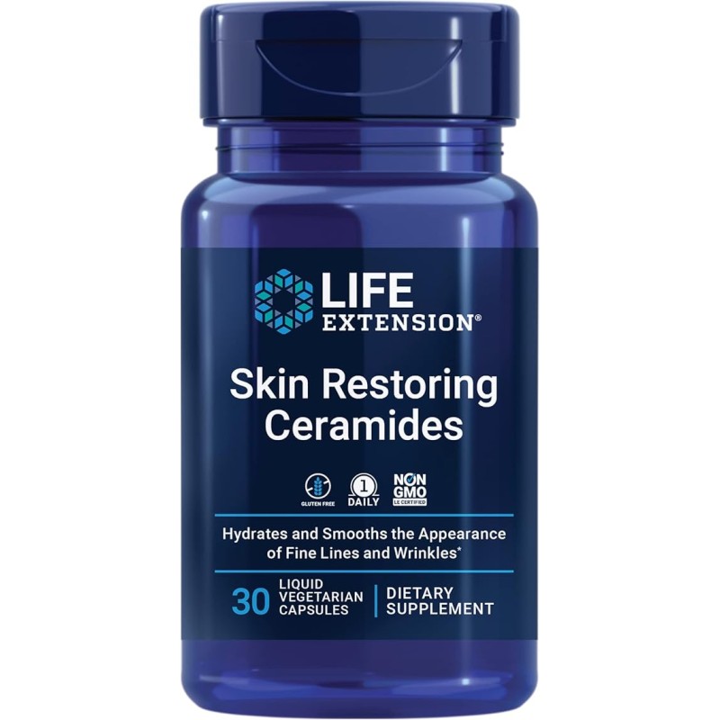 Life Extension Skin Restoring Ceramides 30 Capsules Life Extension Skin Restoring Ceramides 30 Capsules