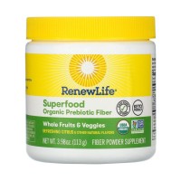 Renew Life Superfood Organic Prebiotic Fiber 3.98 Oz 113g