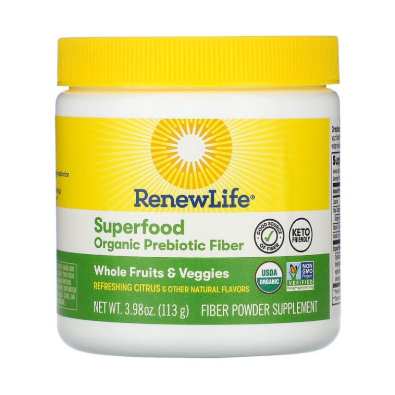 Renew Life Superfood Organic Prebiotic Fiber 3.98 Oz 113g Renew Life Superfood Organic Prebiotic Fiber 3.98 Oz 113g