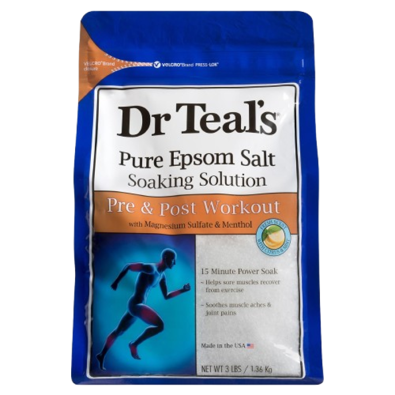 Dr Teal's Pure Epsom Soaking Solution Pre & Post Work Out 1.36kg