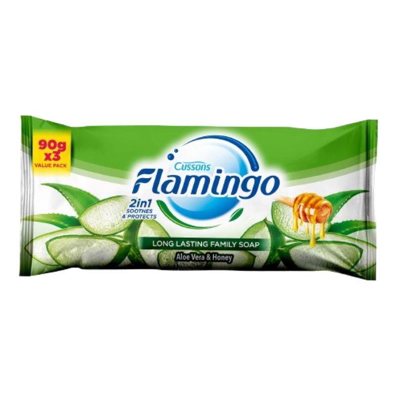Flamingo Aloe Vera Family Soap 90gx3