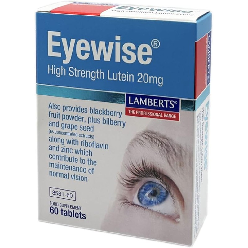 Lamberts Eyewise New High Strength Lutein 20mg 60 Tablets Lamberts Eyewise New High Strength Lutein 20mg 60 Tablets