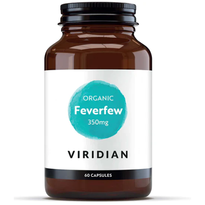 Viridian Feverfew Organic 350mg 60 Capsules 