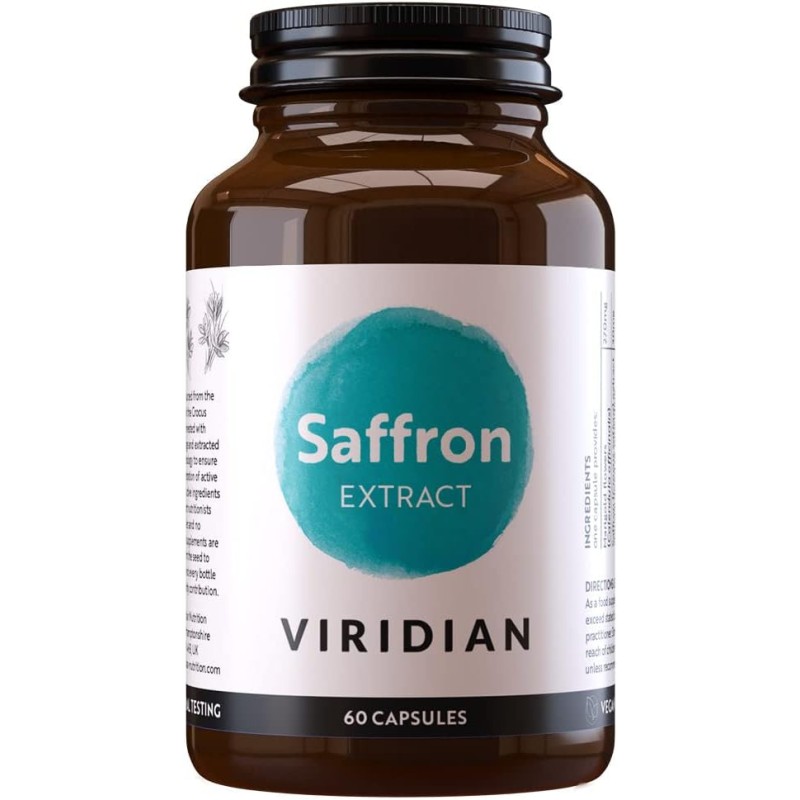 Viridian Saffron Extract 30mg with Marigold 30 Vegi-Capsules