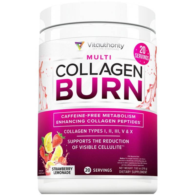 Vitauthority Multi Collagen Burn – Strawberry Lemonade Flavour