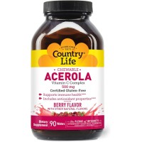 Country Life Acerola Vitamin C Complex 500mg 90 Wafers