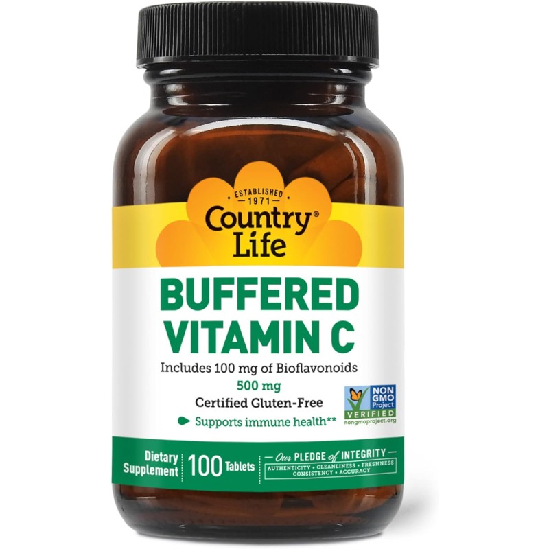Country Life Buffered Vitamin C 500mg 100 Tablets Country Life Buffered Vitamin C 500mg 100 Tablets