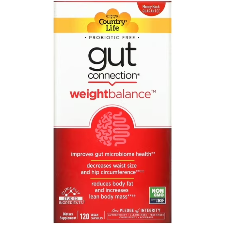 Country Life Gut Connection Weight Balance 120 Capsules