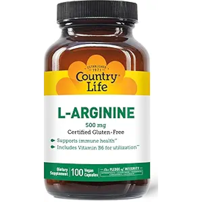 Country Life L-Arginine 500mg 100 Capsules