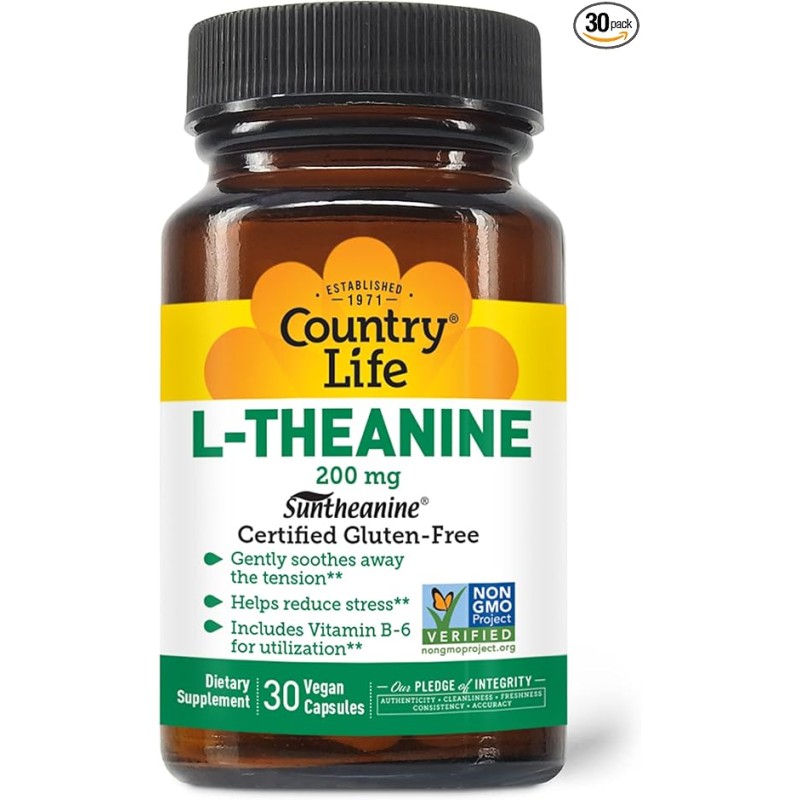 Country Life L-Theanine 200mg 30 Capsules