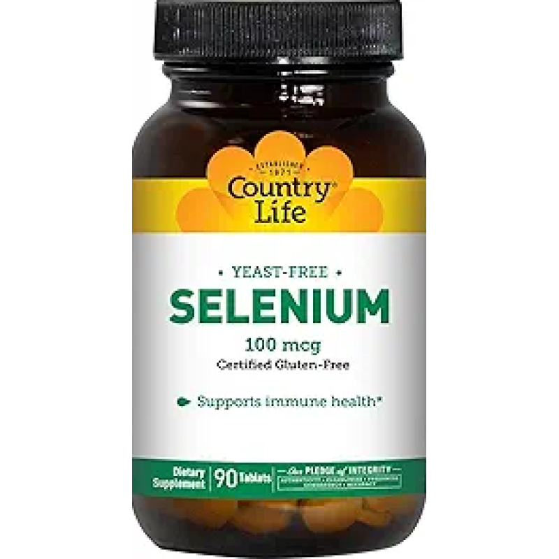 Country Life Selenium 100 mcg Yeast Free 90 Tablets
