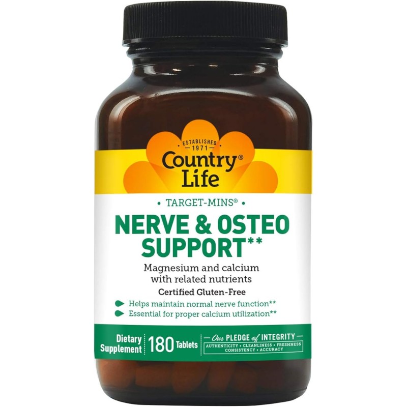 Country Life Target-Mins Nerve And Osteo Support 180 Tablets