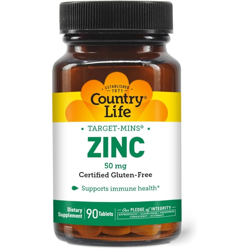 Country Life Zinc 50mg 90 Tablets