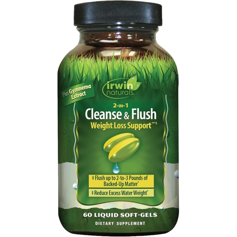 Irwin 2-In-1 Cleanse and Flush Weight Loss Support 60 Softgels Irwin 2-In-1 Cleanse and Flush Weight Loss Support 60 Softgels