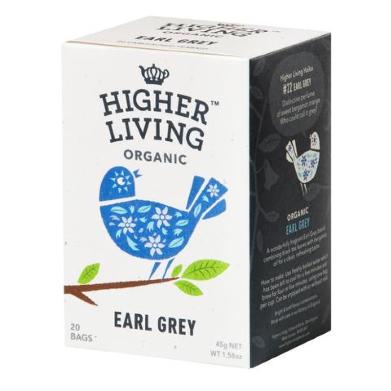 Higher Living Organic English Earl Grey 20 Tea Bags