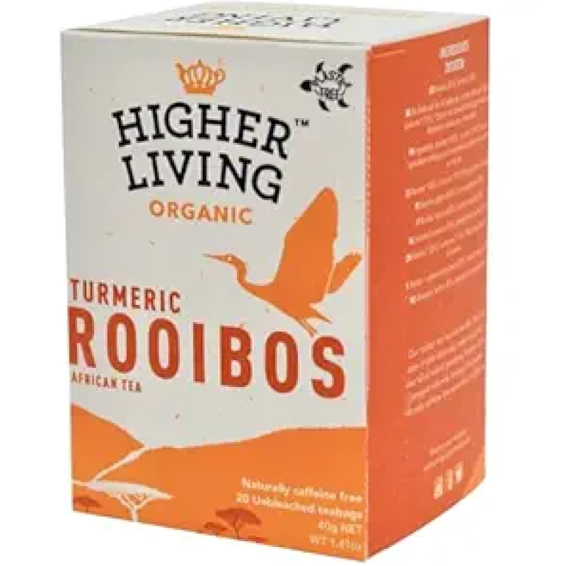 Higher Living Organic Turmeric Rooibos 20 Teabags 40g