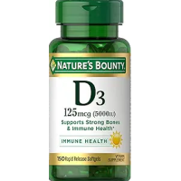Nature's Bounty D3 125mcg - 5000iu Rapid Release 150 Softgels