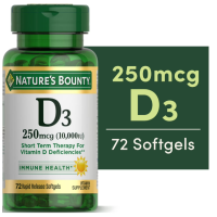 Nature's Bounty D3 250mcg - 10000iu Rapid Release 72 Softgels