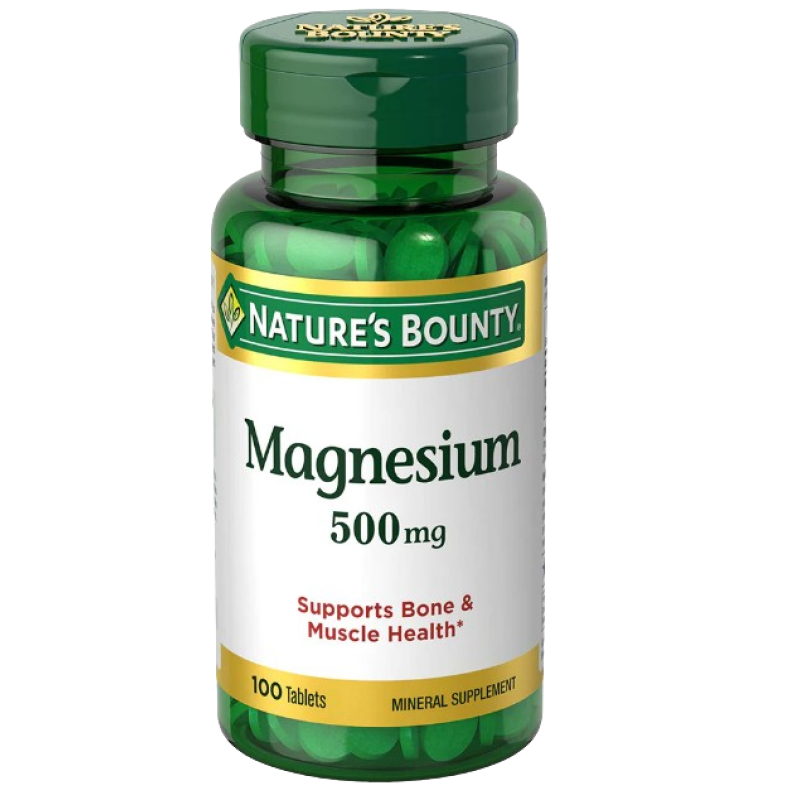 Nature's Bounty Magnesium 500mg Coated 100 Tablets