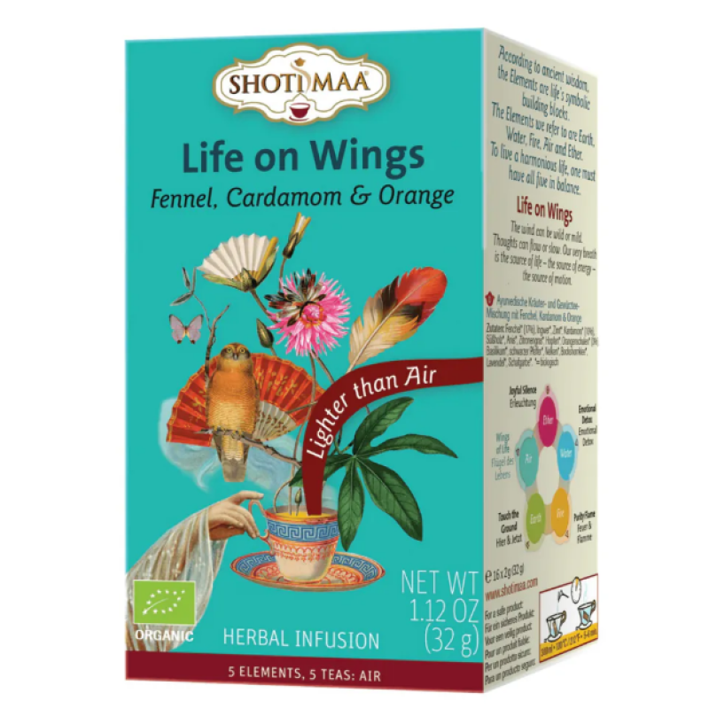 Shoti Maa Life On Wings – Fennel, Cardamom and Orange 16 Teabags