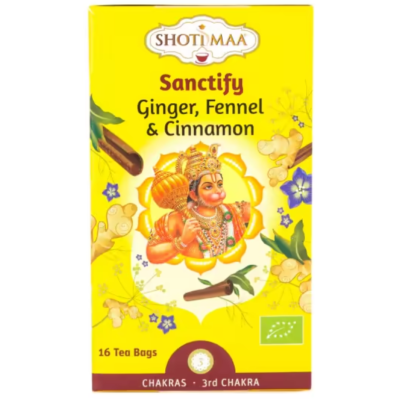 Shoti Maa Sanctify - Ginger, Fennel and Cinnamon 16 Tea Bags