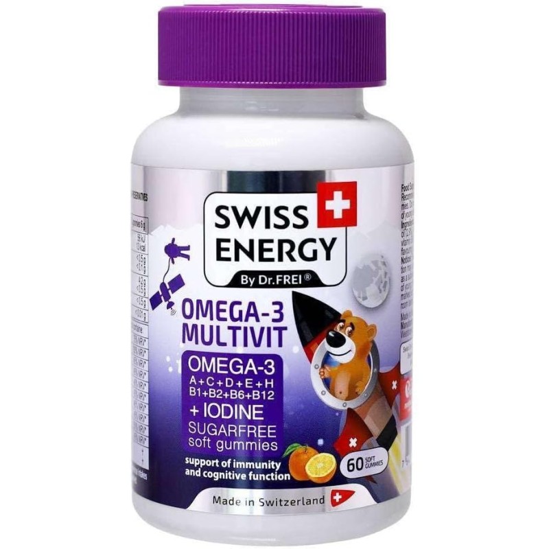 Swiss Energy Omega 3 Multivit + Iodine 60 Gummies