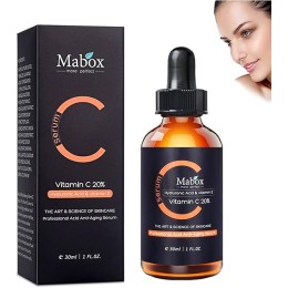 Mabox Vitamin C Serum with Organic Hyaluronic Acid and Vitamin E