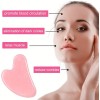 Pink Resin Face Massager Roller Set with Gua Sha