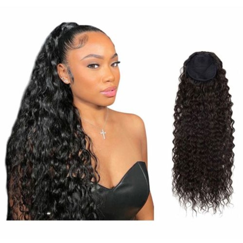 Semi Human Wavy Ponytail Hair Extension Semi Human Wavy Ponytail Hair Extension
