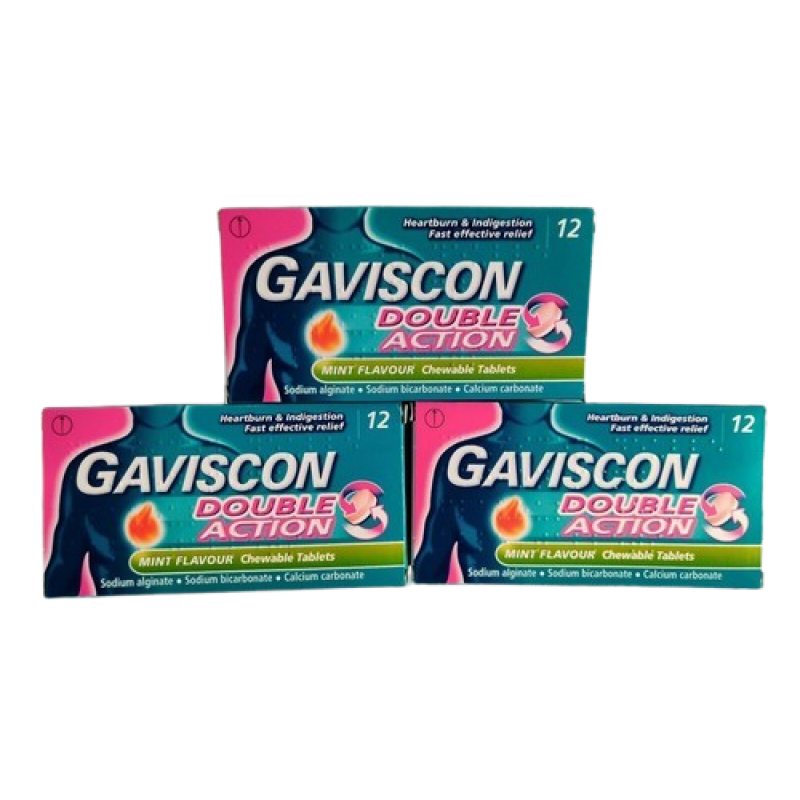 Gaviscon Double Action Hand Pack 12 Tablets
