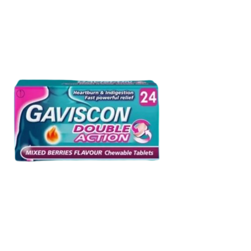 Gaviscon Double Action Mixed Berries 24 Tablets 