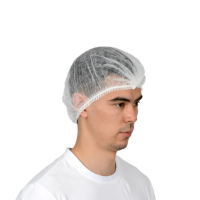 Hair/Nurse Disposable Caps 100 Units  - green, white, blue