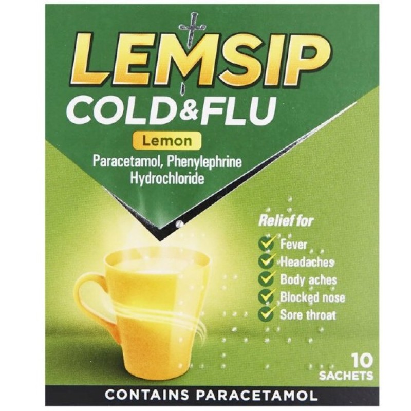 Lemsip Cold and Flu Lemon 10 Sachets Lemsip Cold and Flu Lemon 10 Sachets
