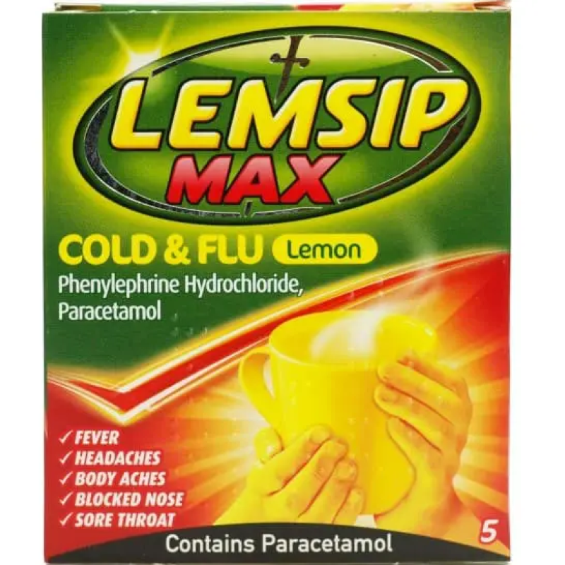 Lemsip Max Cold and Flu Lemon 5 Sachets