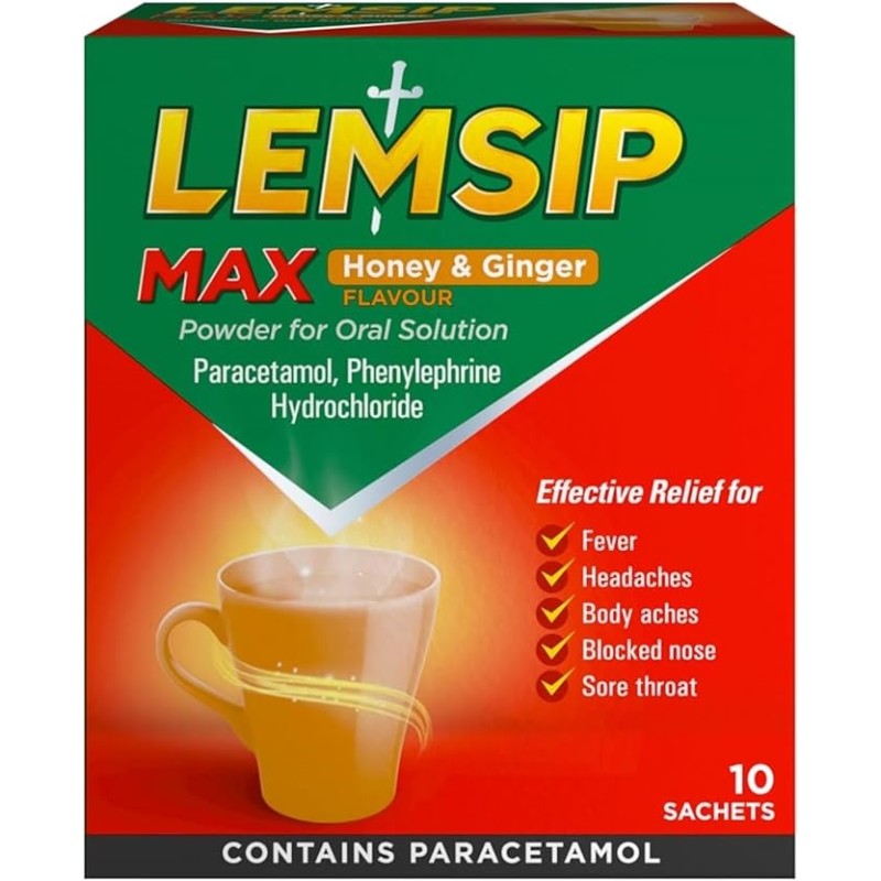 Lemsip Max Fusions Honey and Ginger 10 Sachets Lemsip Max Fusions Honey and Ginger 10 Sachets