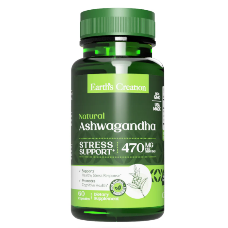Earth's Creation Ashwagandha 470mg 60 Capsules