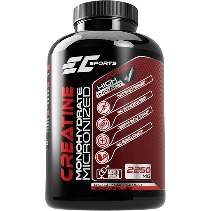 Earth's Creation EC Sports Creatine Monohydrate 120 Capsules