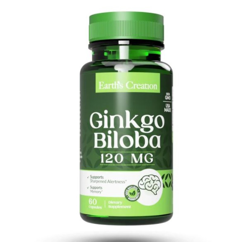 Earth's Creation Ginkgo Biloba 120mg 60 Capsules