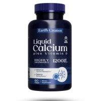 Earth's Creation Liquid Calcium + Vitamin D3 60 Softgels