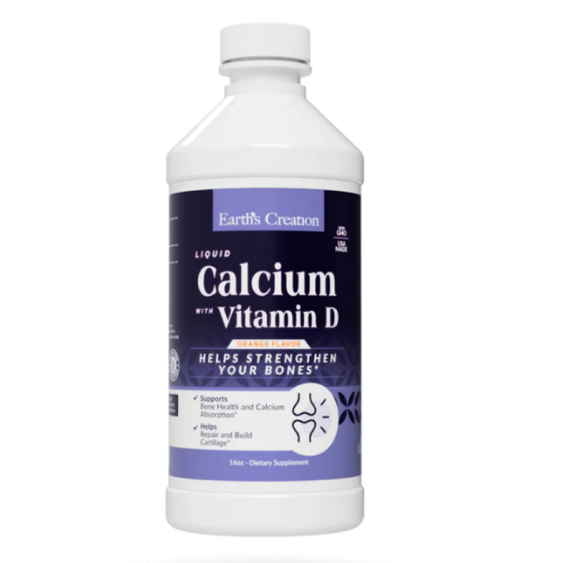 Earth's Creation Liquid Calcium + Vitamin D - Orange 474ml