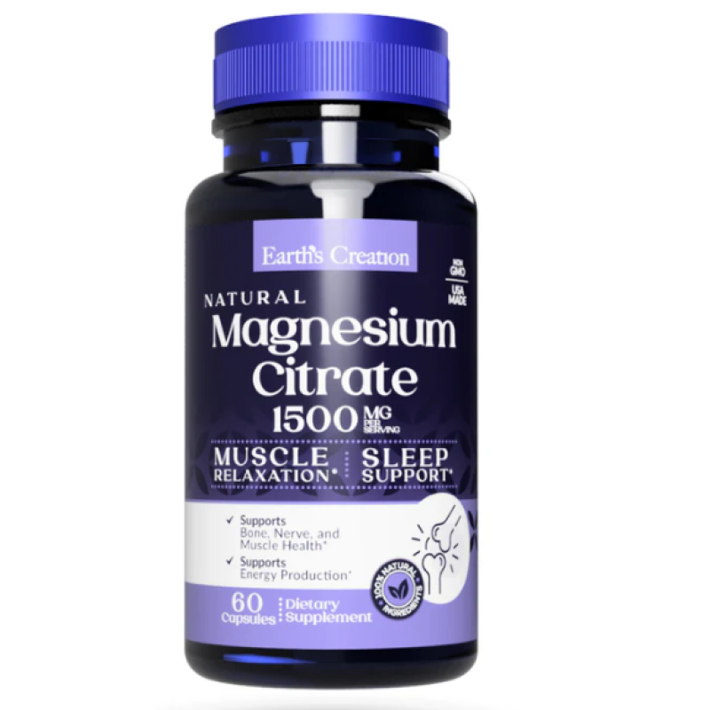 Earth's Creation Magnesium Citrate 60 Capsules