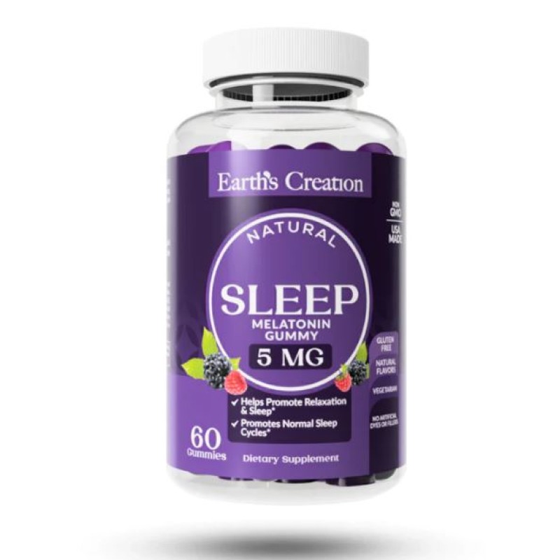 Earth's Creation Melatonin Sleep 5mg 60 Gummies