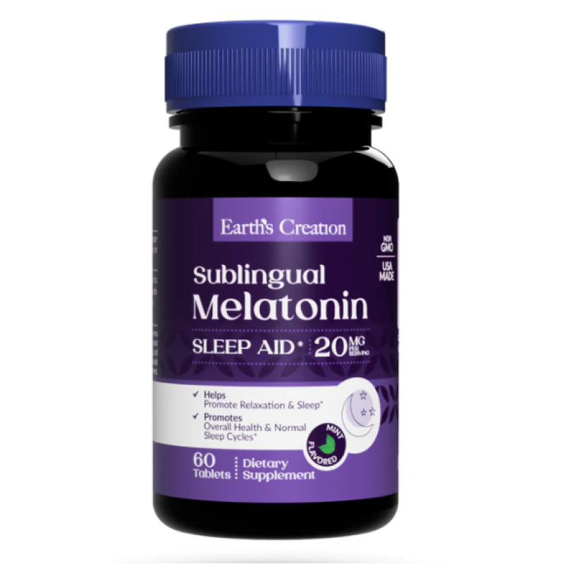 Earth's Creation Melatonin Sleep Aid 20mg 60 Tablets