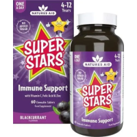 Natures Aid Supper Stars Immune Support Chewable - Blackcurrant Flavor 60 Tablets